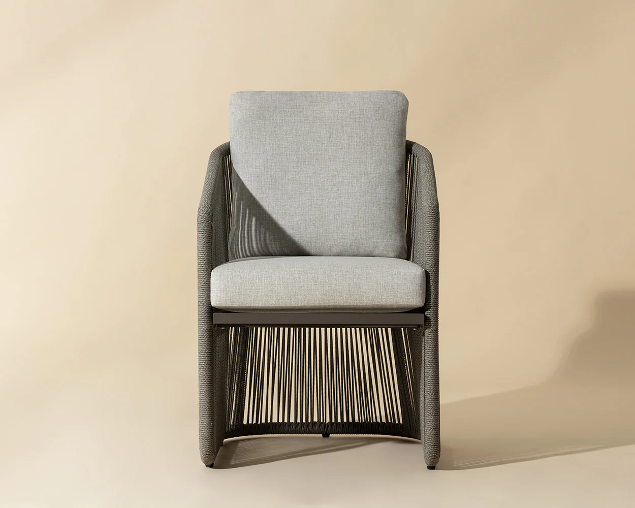 Allariz Dining Armchair - Warm Grey - Image 3