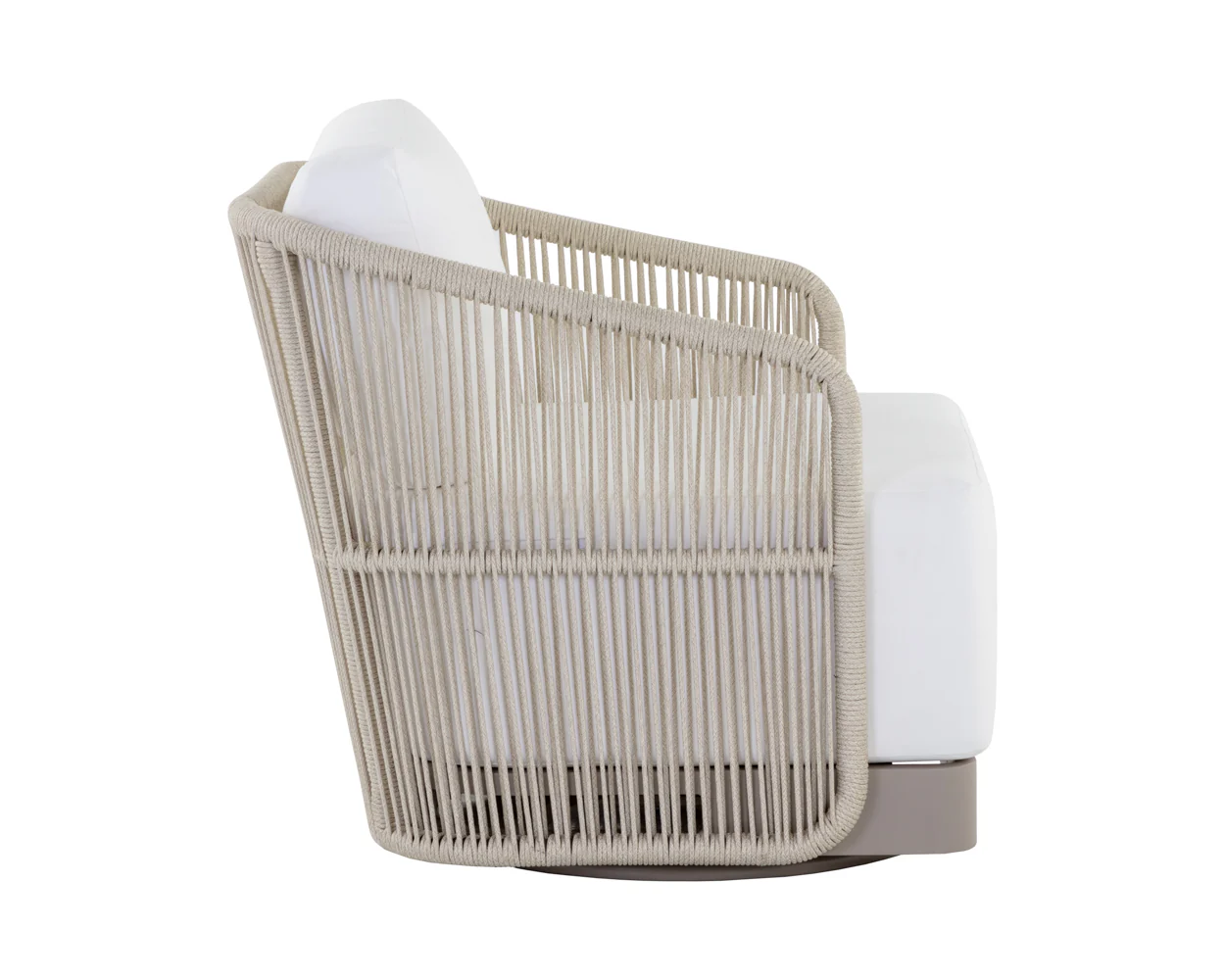 Allariz Swivel Armchair - Greige - Image 5