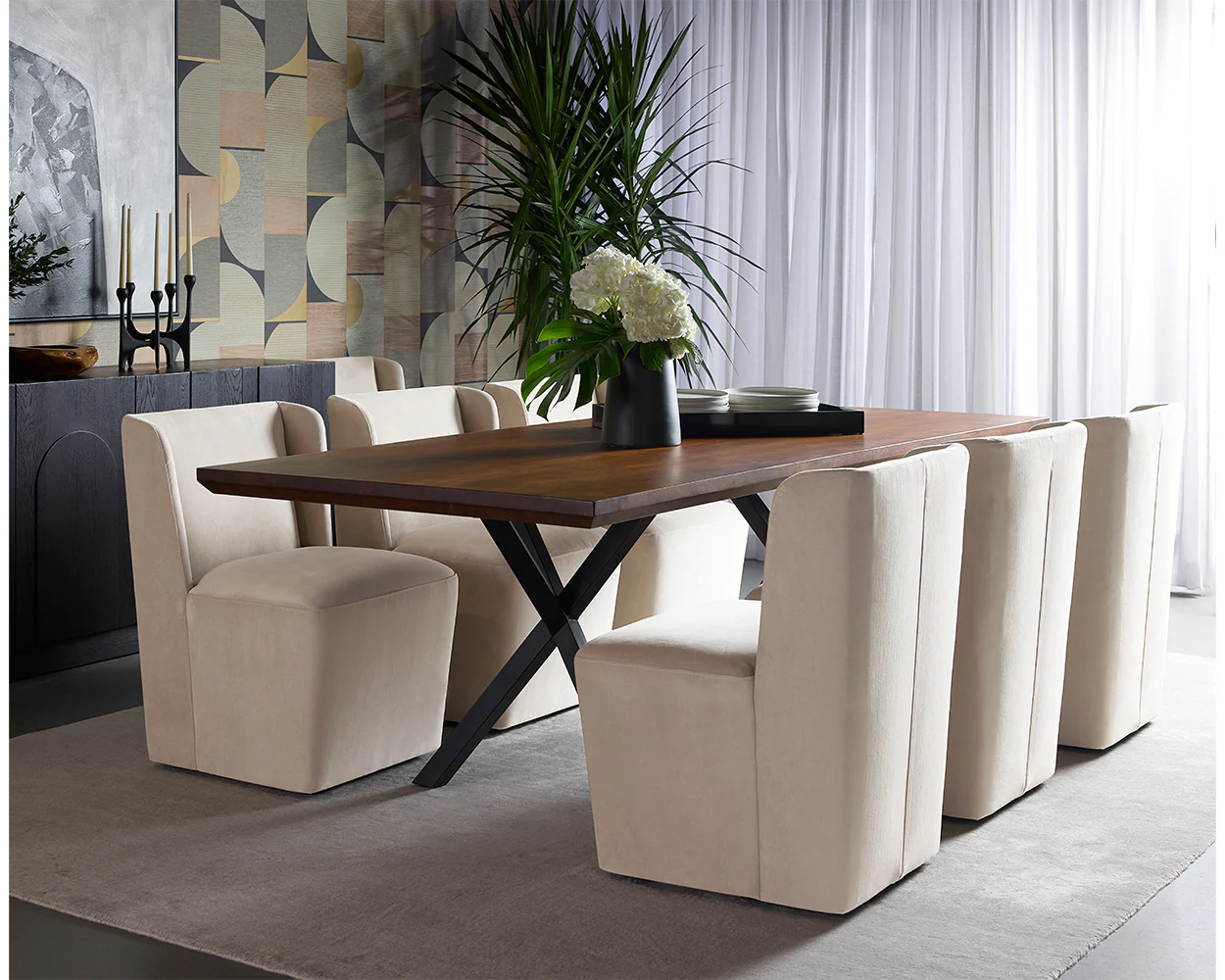 Amita Wheeled Dining Chair - Image 2