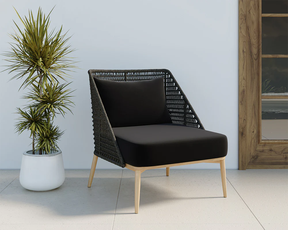 Andria Lounge Chair - Arashi Black - Image 2