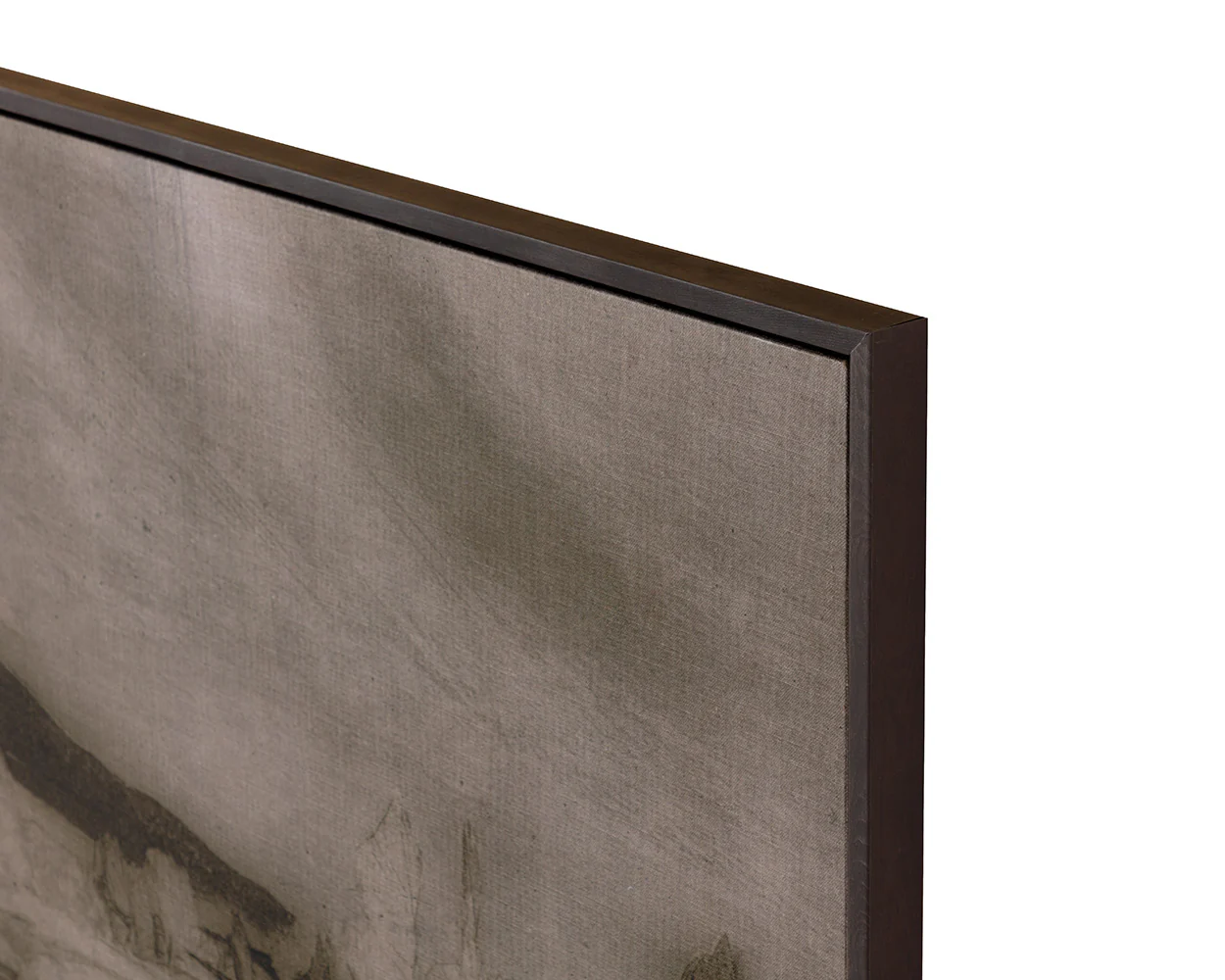 Antique Landscape - 50" X 35" - Brown Floater Frame - Image 6