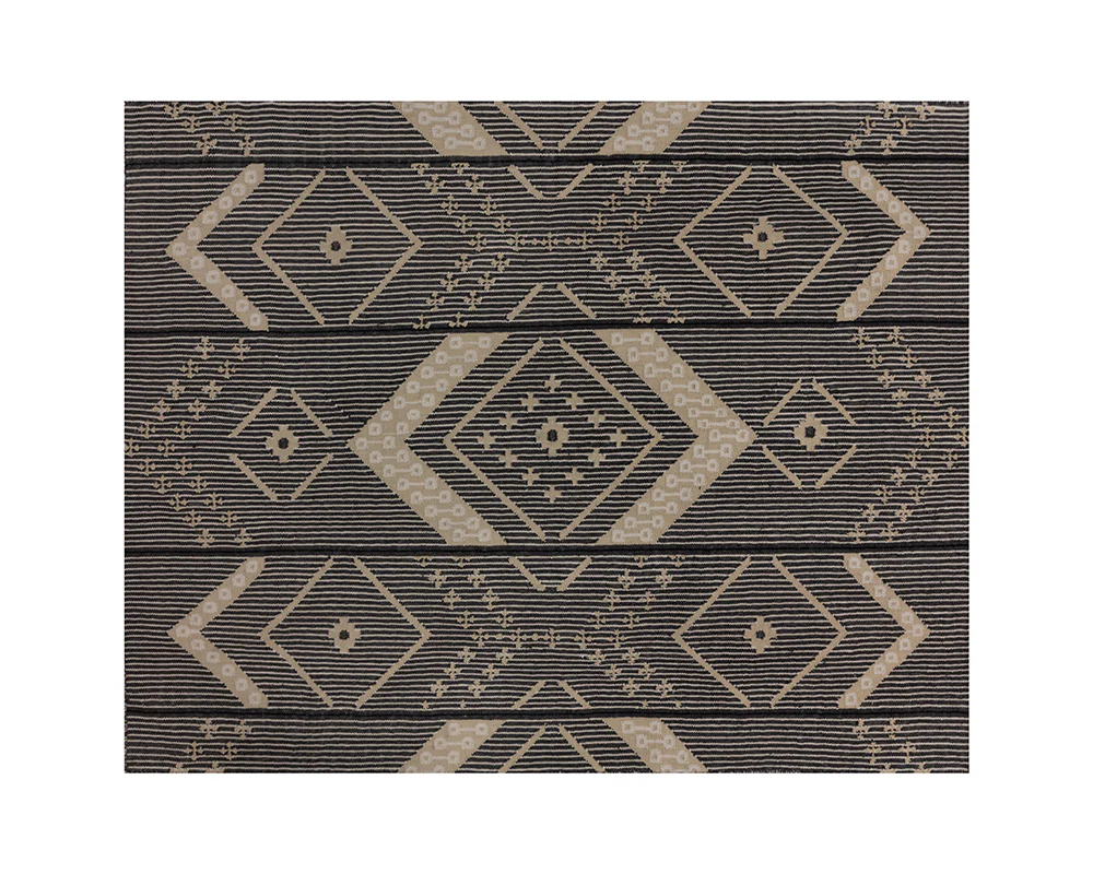 Asana Hand-woven Rug - Black / Tan Swatch - Image 2