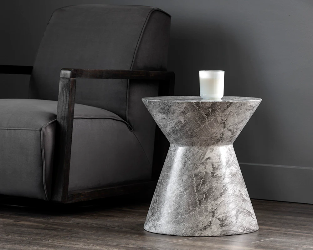 Astley End Table - Marble Look - Image 2