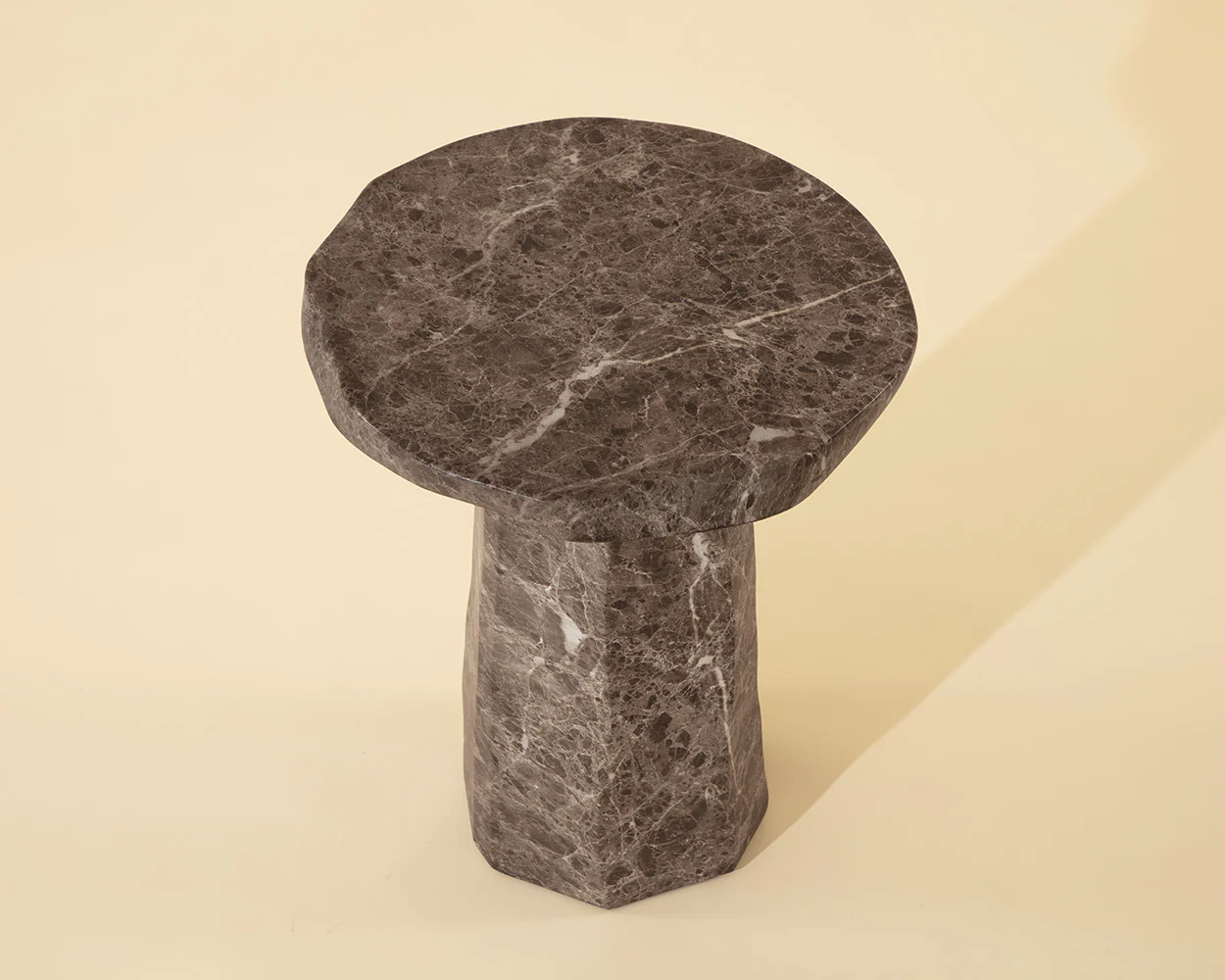 Baldur End Table - Marble Look - Image 2