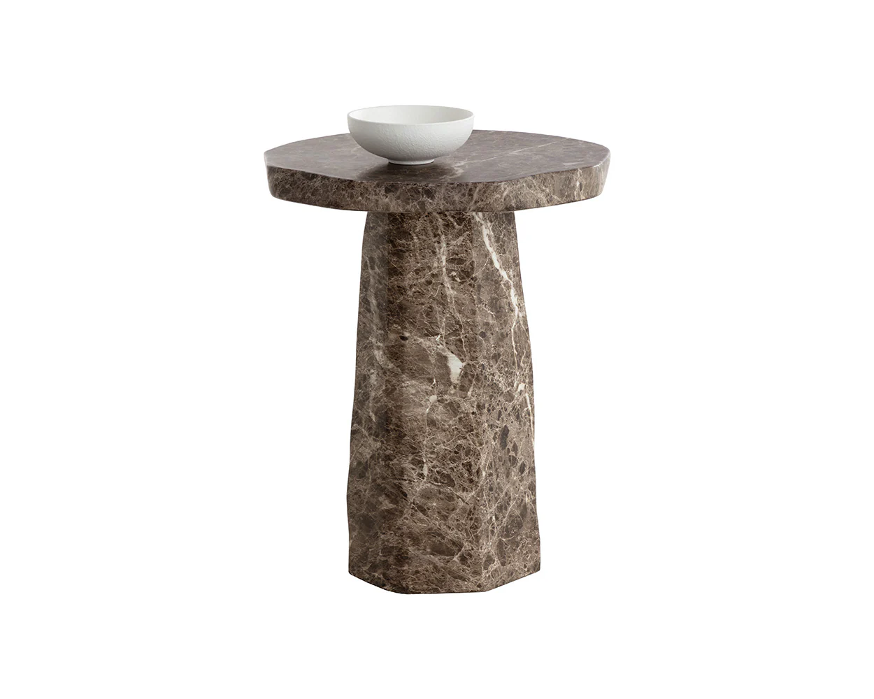 Baldur End Table - Marble Look - Image 4