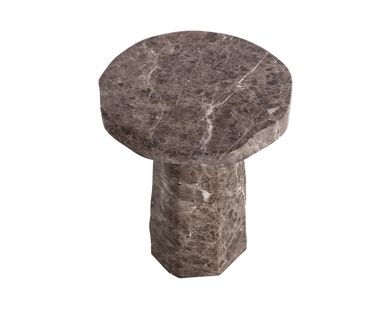 Baldur End Table - Marble Look - Image 6