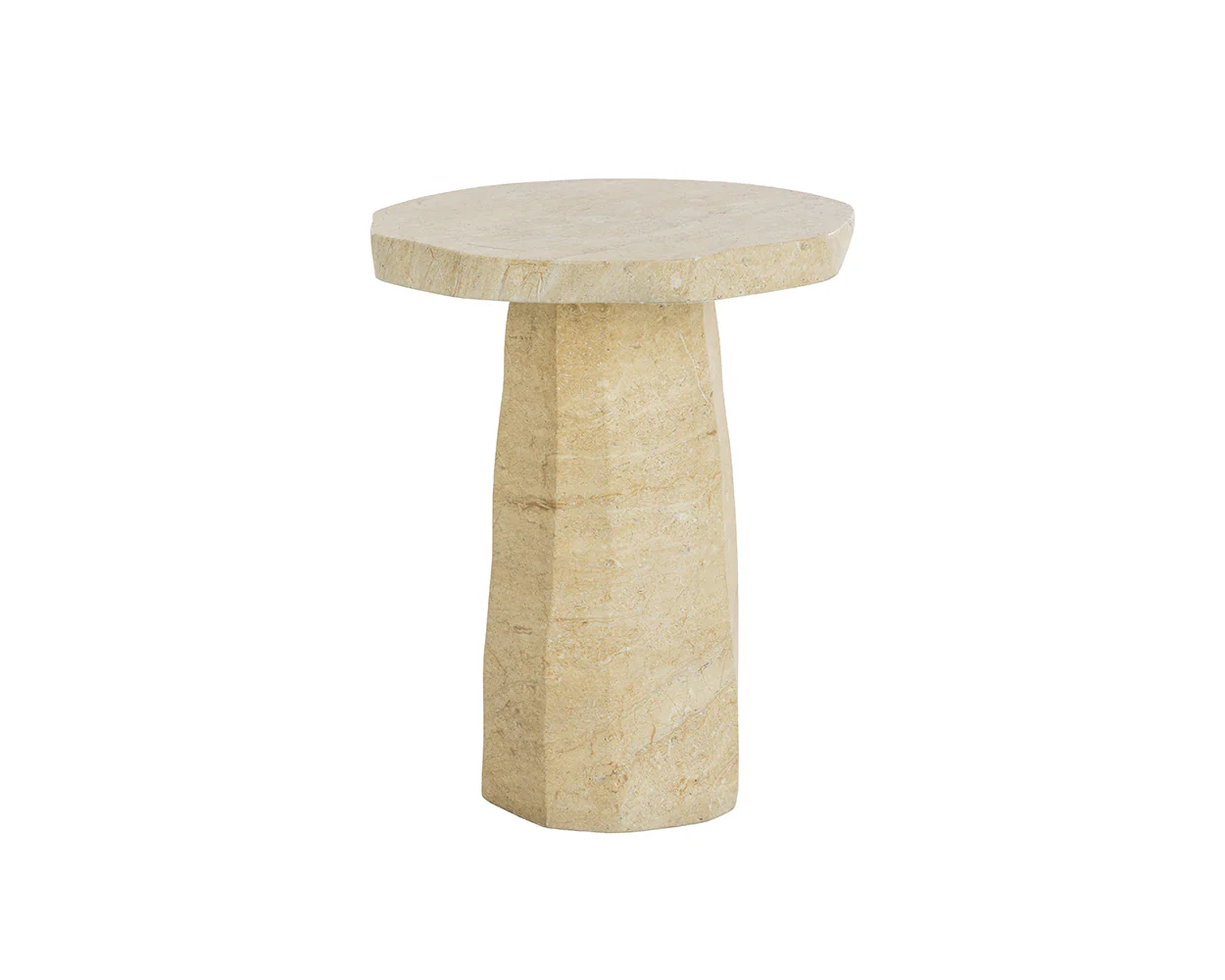 Baldur End Table - Travertine Look - Image 5