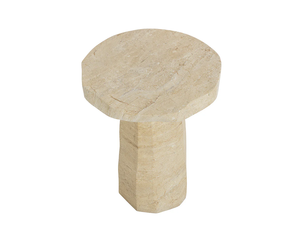 Baldur End Table - Travertine Look - Image 6