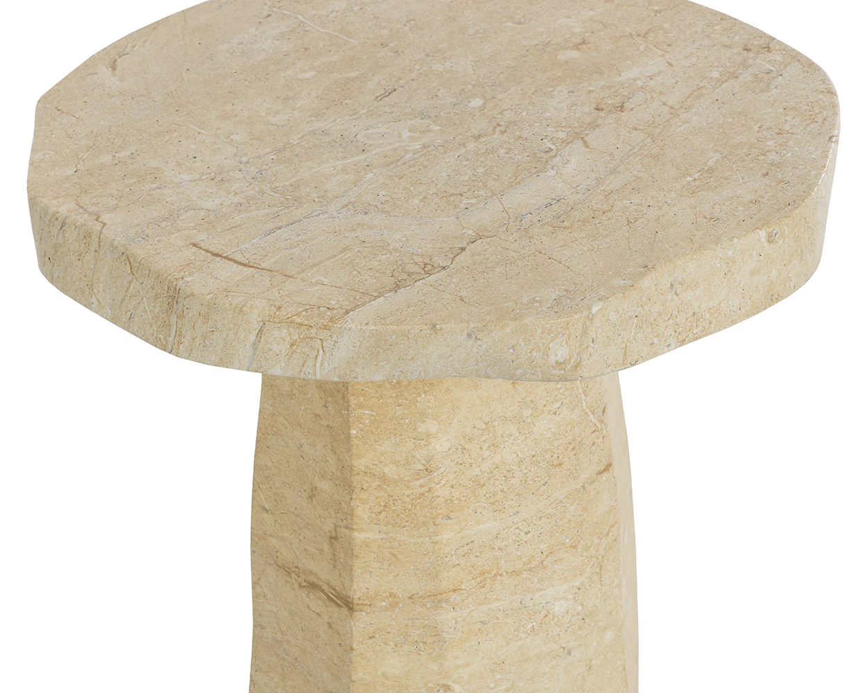 Baldur End Table - Travertine Look - Image 7