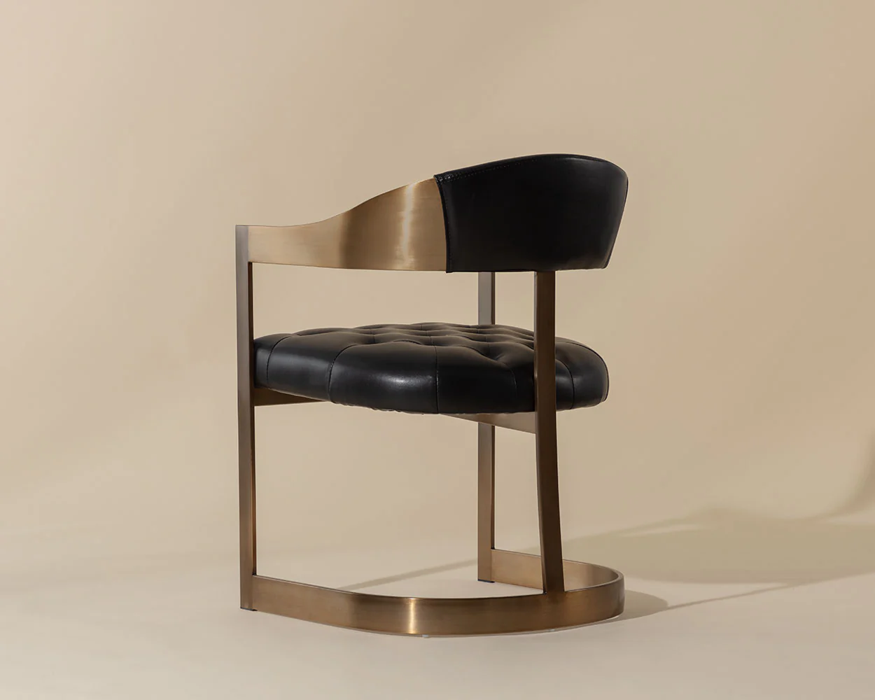 Beaumont Dining Armchair - Antique Brass - Image 6