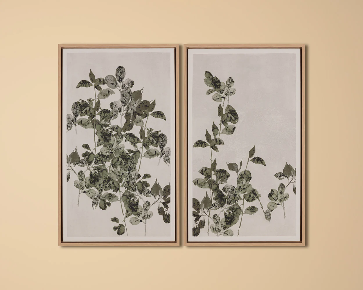 Botanical Study I - 20' X 32.5' - Natural Floater Frame - Image 3