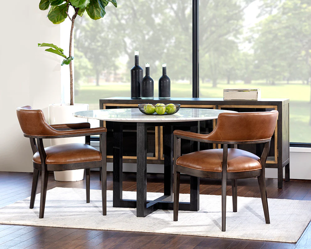 Brylea Dining Armchair - Brown - Image 2