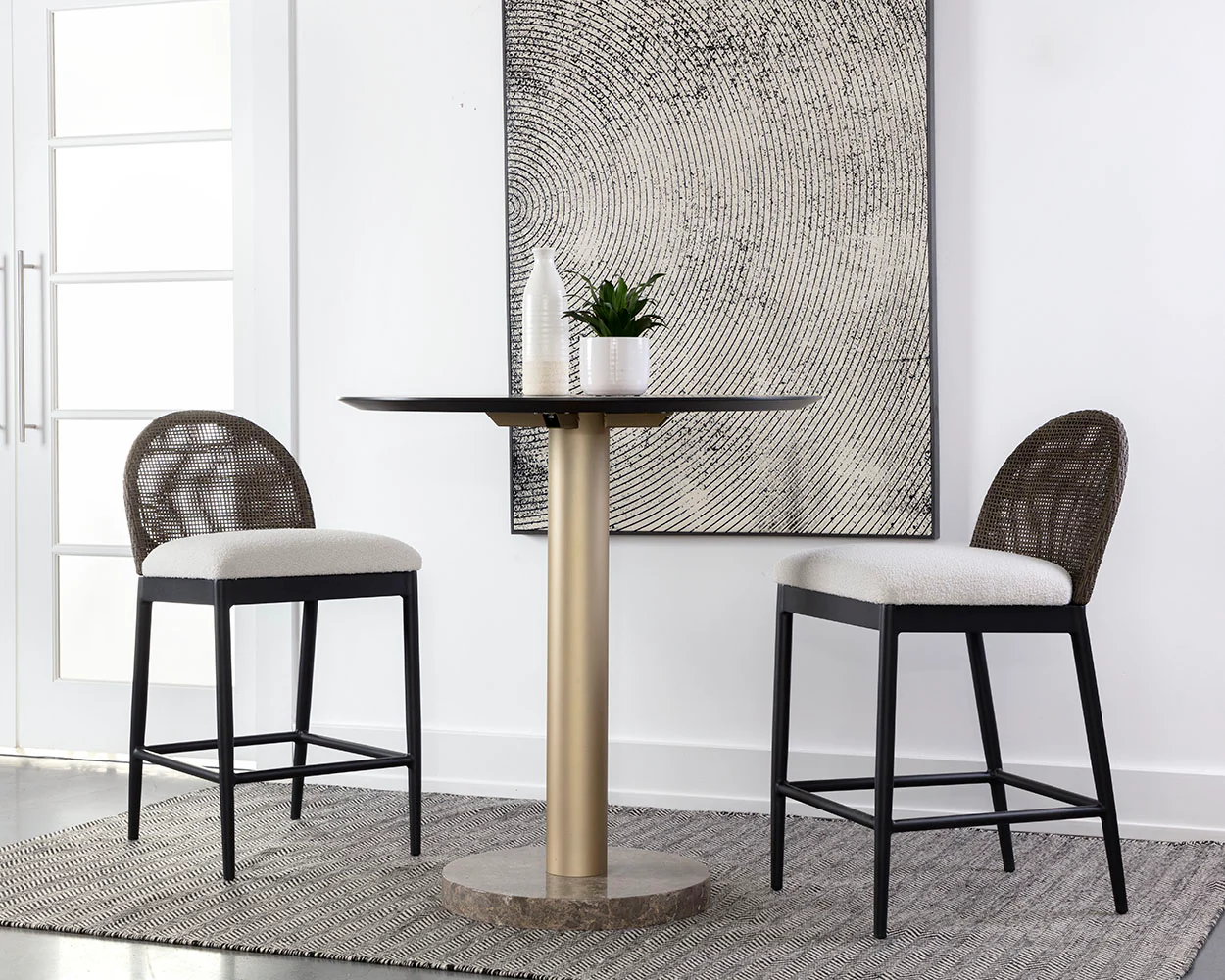 Calandri Counter Stool - Black - Image 2