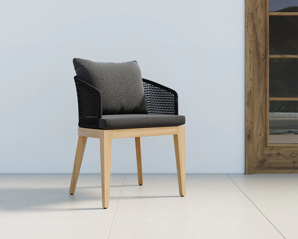 Capri Dining Armchair - Natural - Image 2