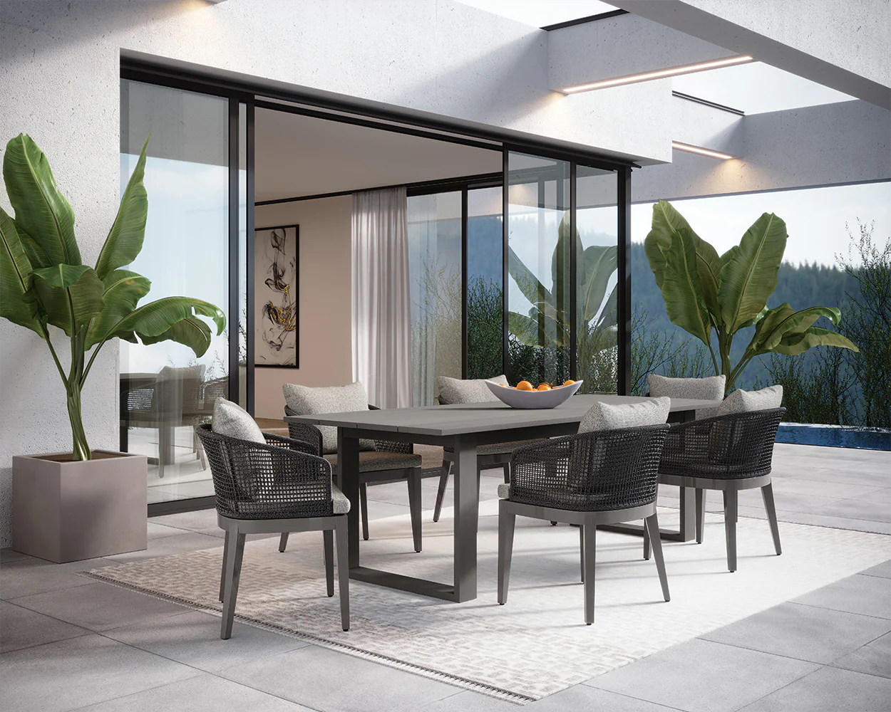 Capri Dining Armchair - Smoke Grey - Image 2