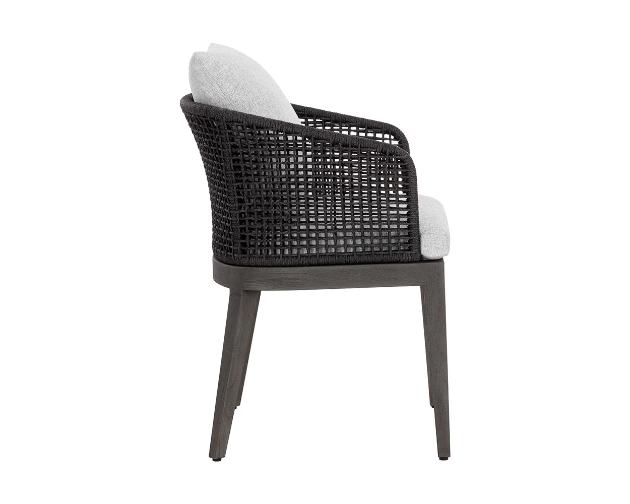 Capri Dining Armchair - Smoke Grey - Image 4