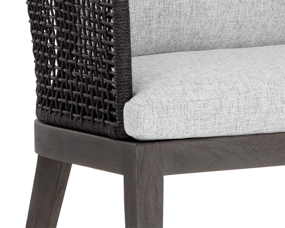 Capri Dining Armchair - Smoke Grey - Image 6