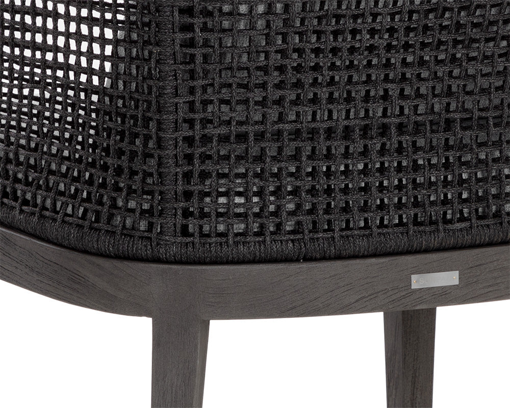 Capri Dining Armchair - Smoke Grey - Image 8