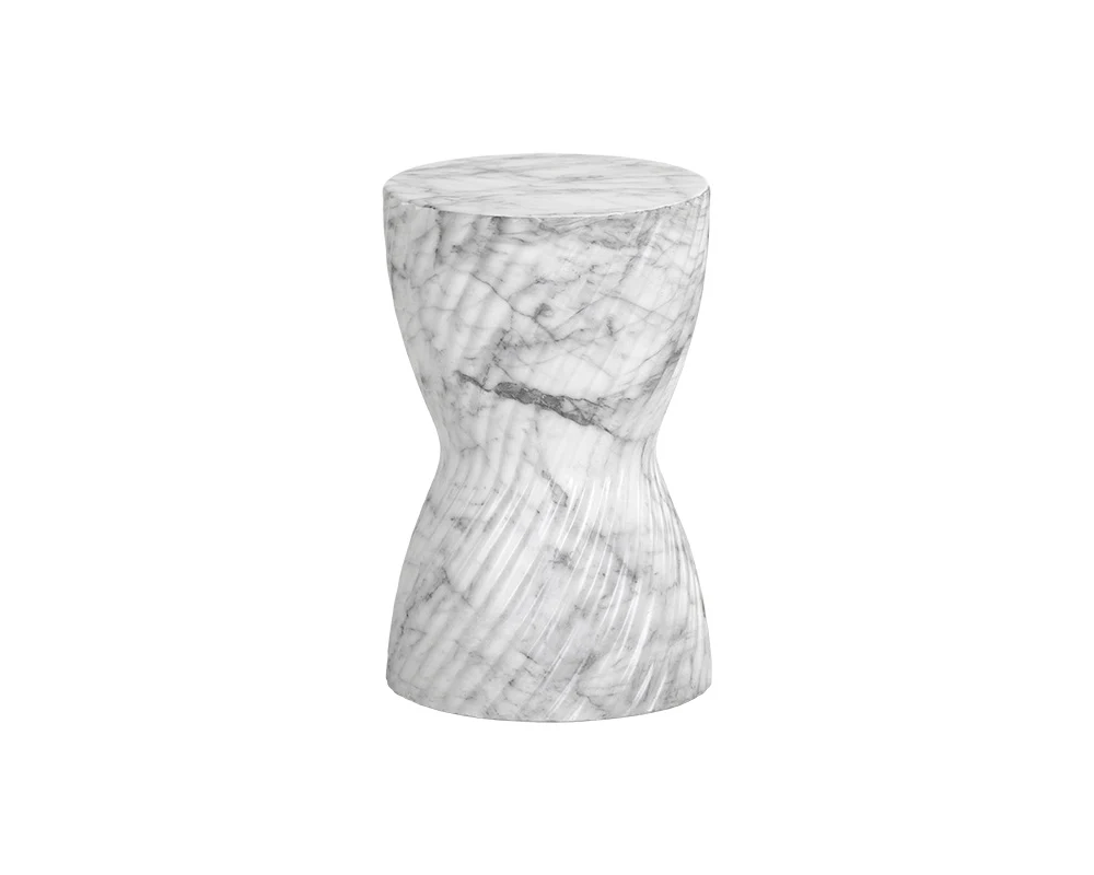 Cara End Table - Marble Look - Image 4