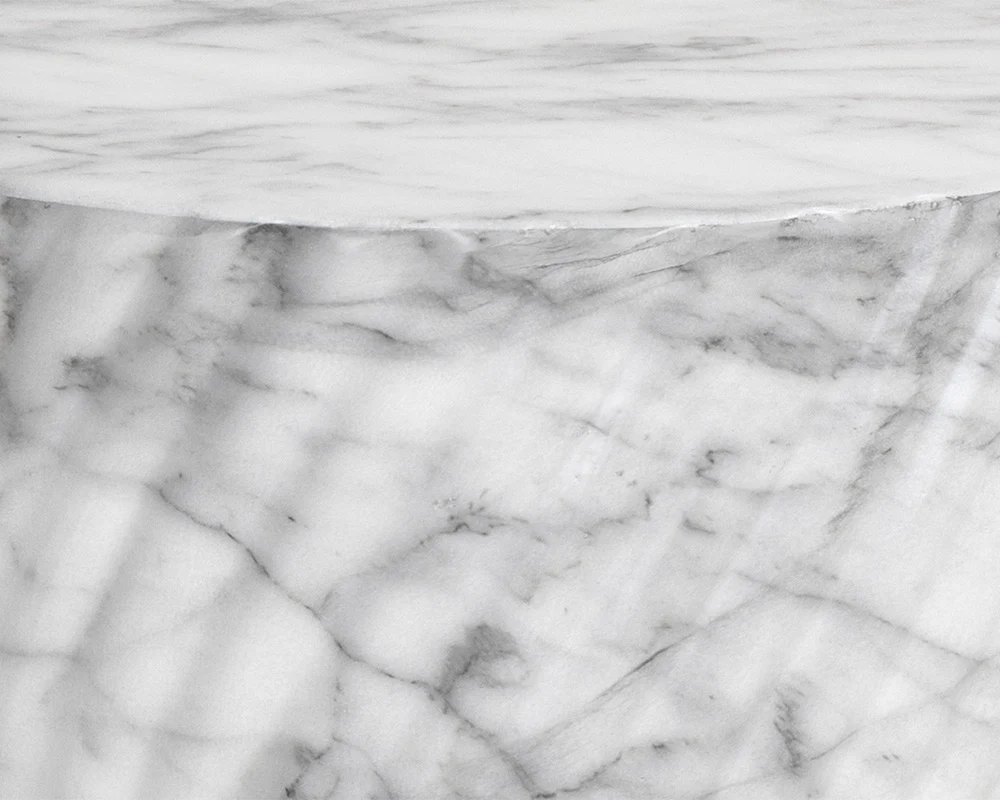Cara End Table - Marble Look - Image 7