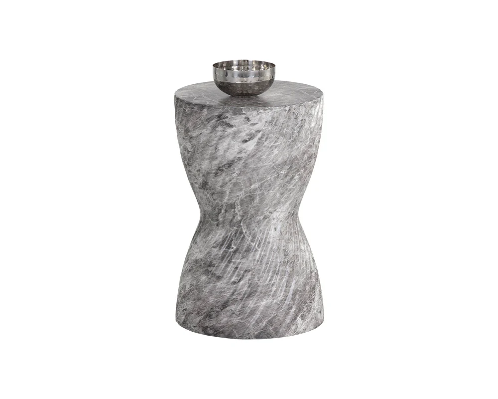 Cara End Table - Marble Look - Image 8