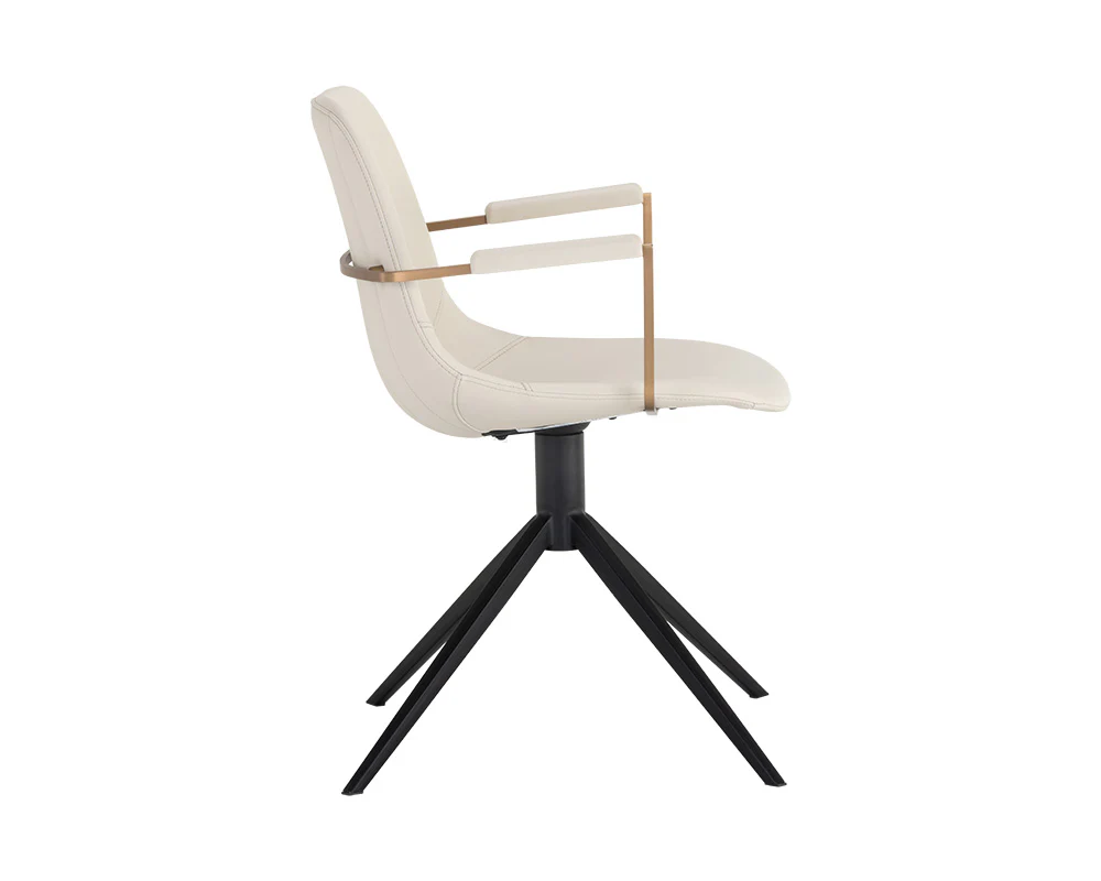 Cassius Swivel Dining Armchair - Image 3
