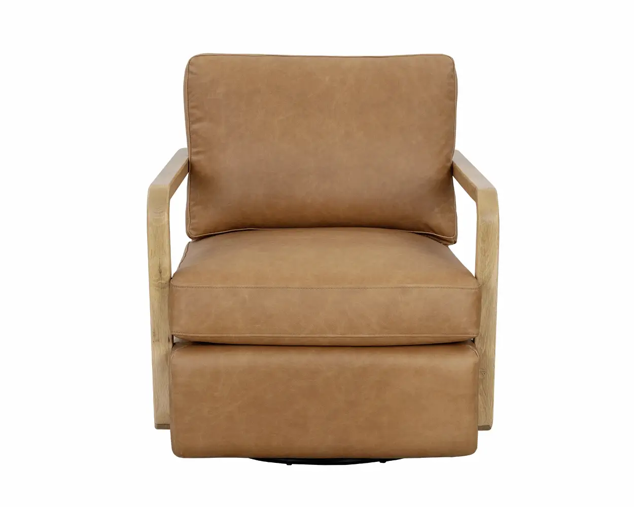 Castell Swivel Lounge Chair - Rustic Oak - Image 12