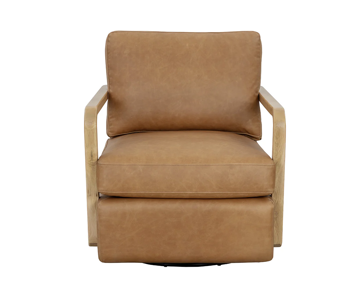 Castell Swivel Lounge Chair - Rustic Oak - Image 6