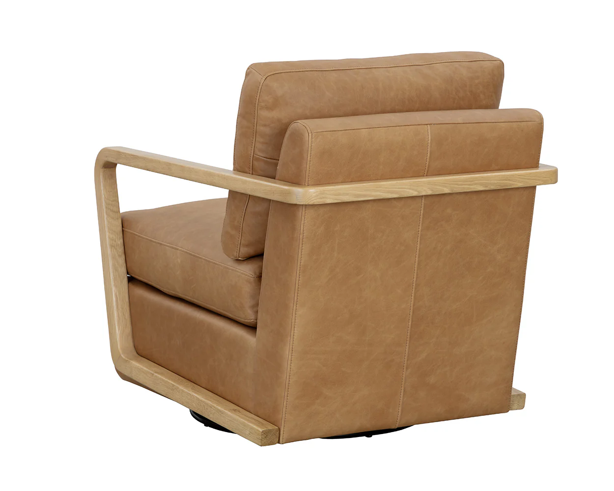 Castell Swivel Lounge Chair - Rustic Oak - Image 8