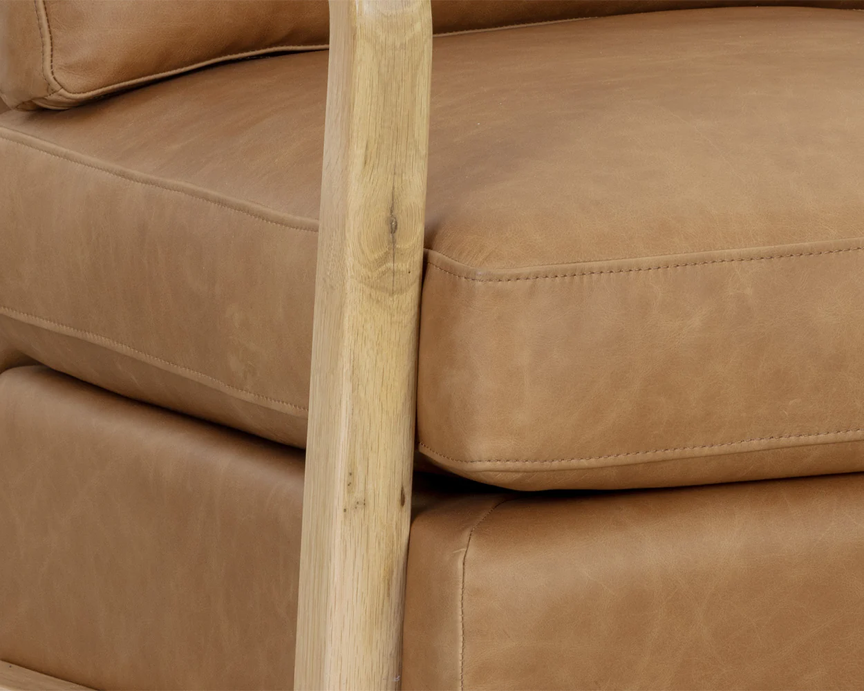 Castell Swivel Lounge Chair - Rustic Oak - Image 9