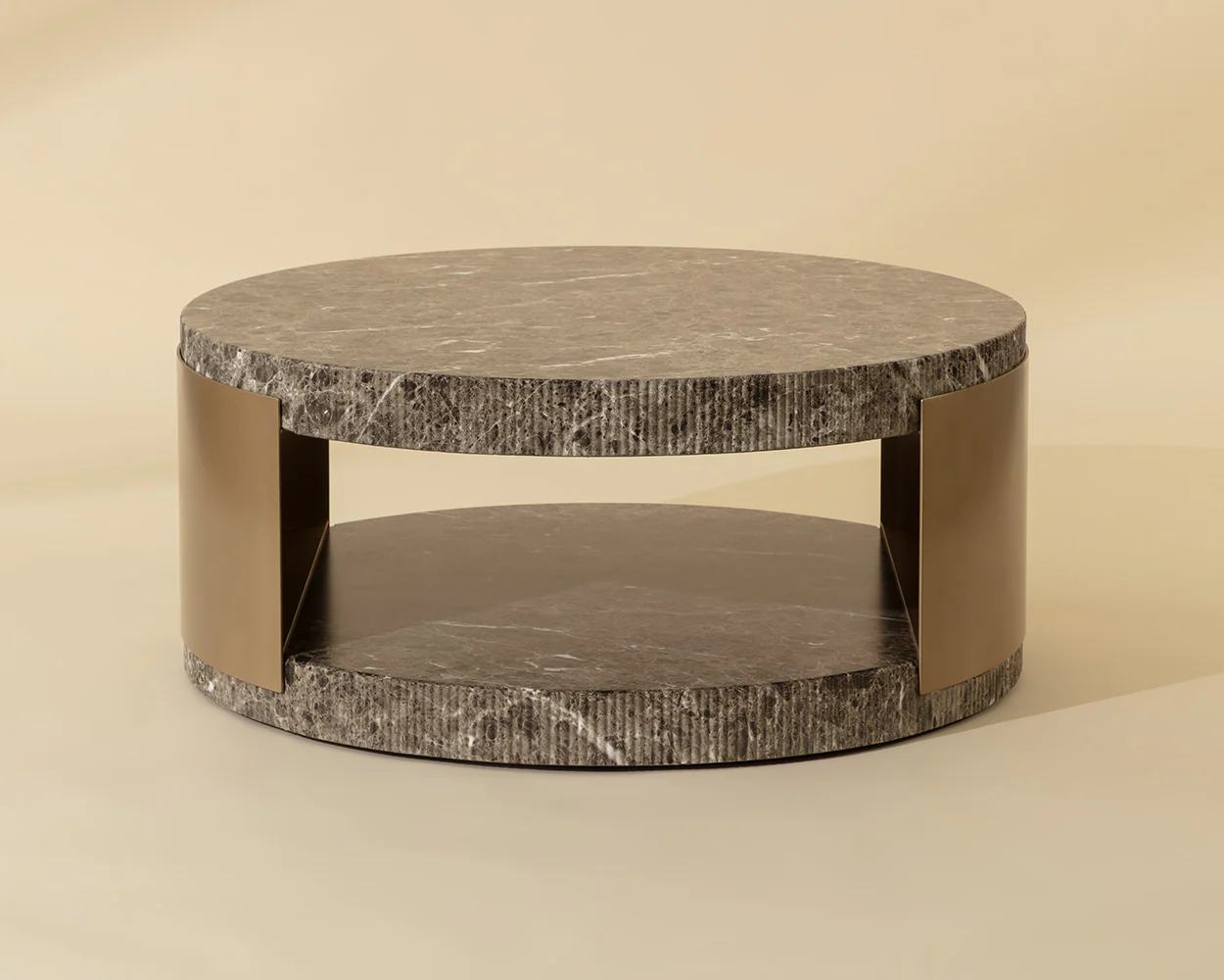 Cavette Coffee Table - Marble Look - Image 2