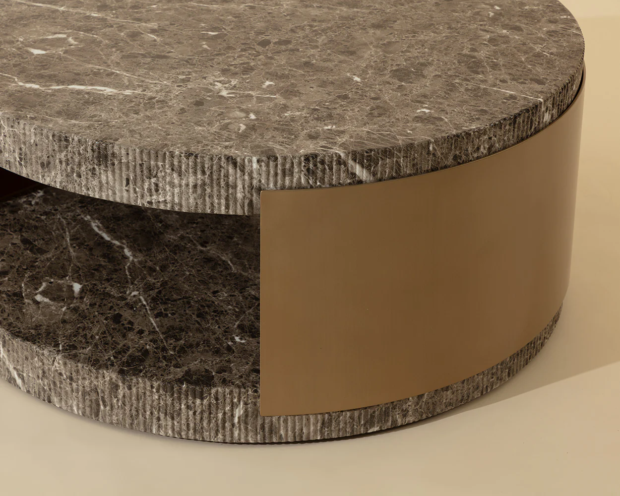 Cavette Coffee Table - Marble Look - Image 4