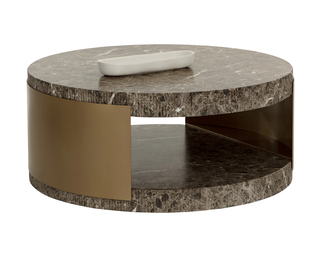 Cavette Coffee Table - Marble Look - Image 5