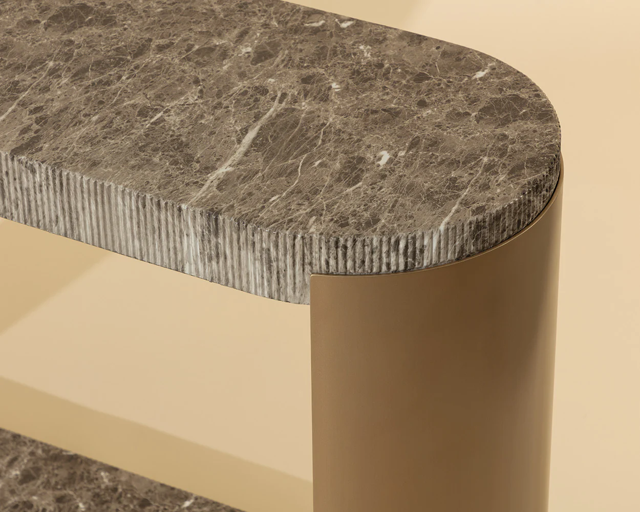 Cavette Console Table - Marble Look - Image 4