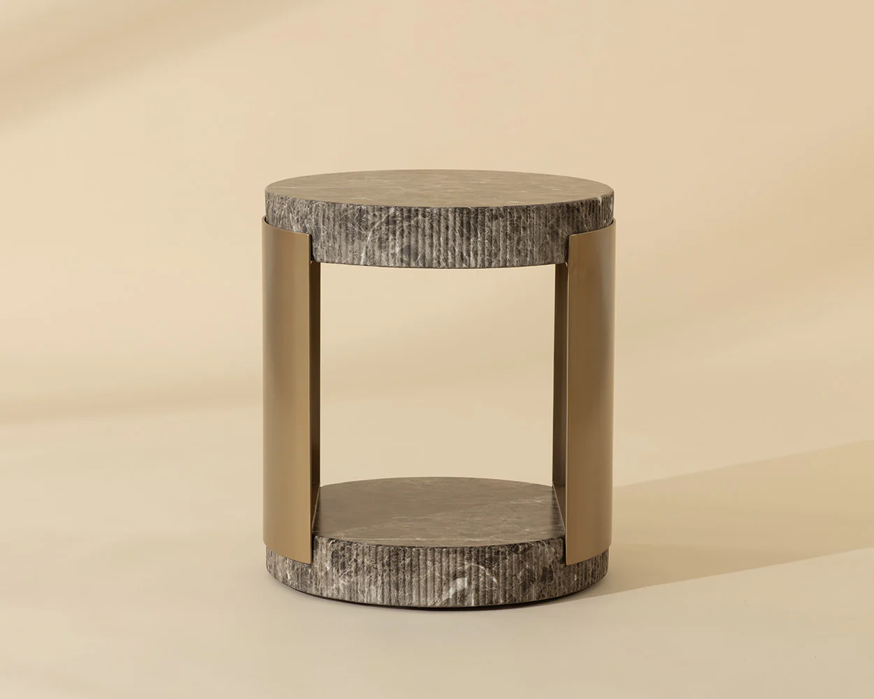 Cavette End Table - Marble Look - Image 2