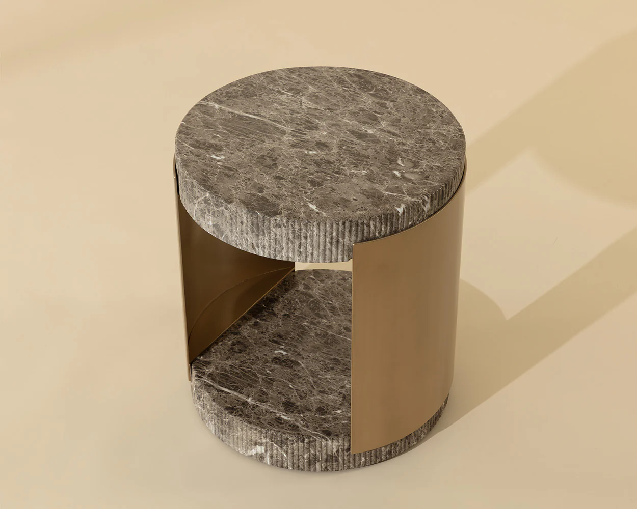Cavette End Table - Marble Look - Image 3