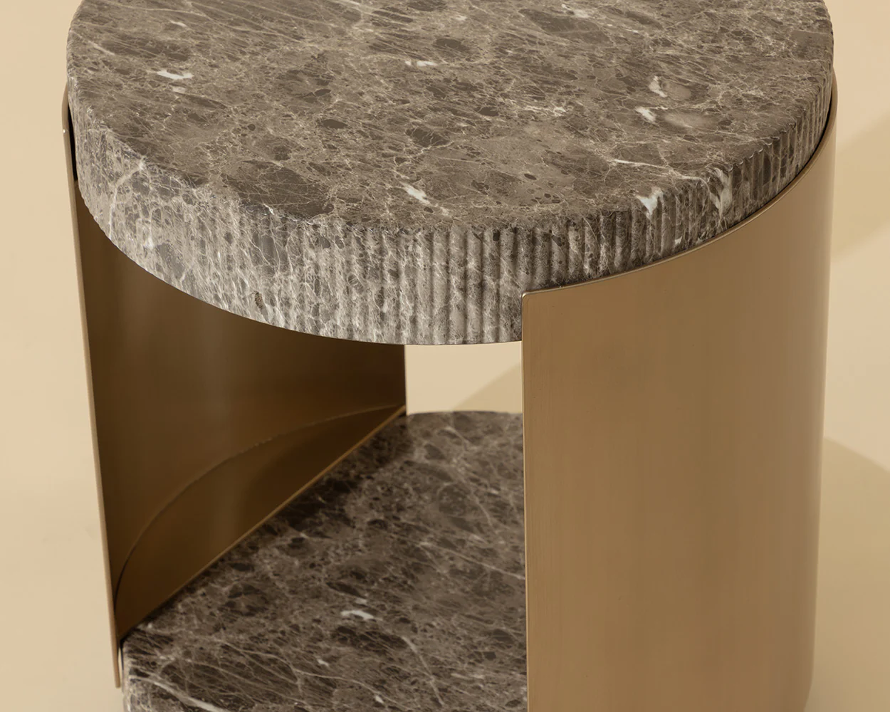 Cavette End Table - Marble Look - Image 4