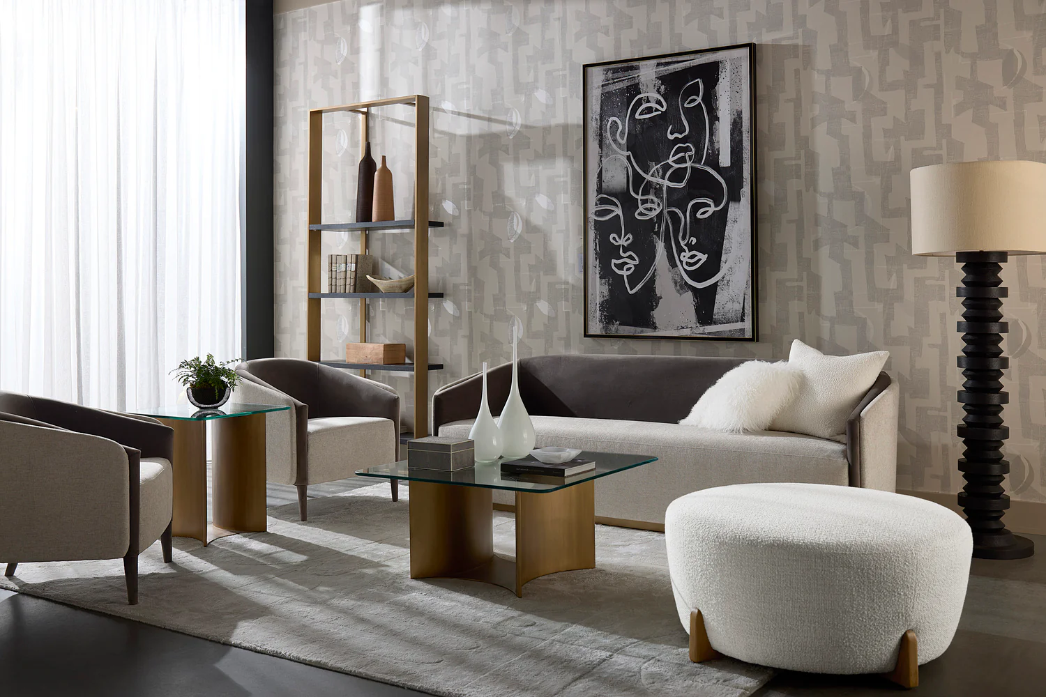 CM - SHEVA SOFA -BRUSHED GOLD - Image 3