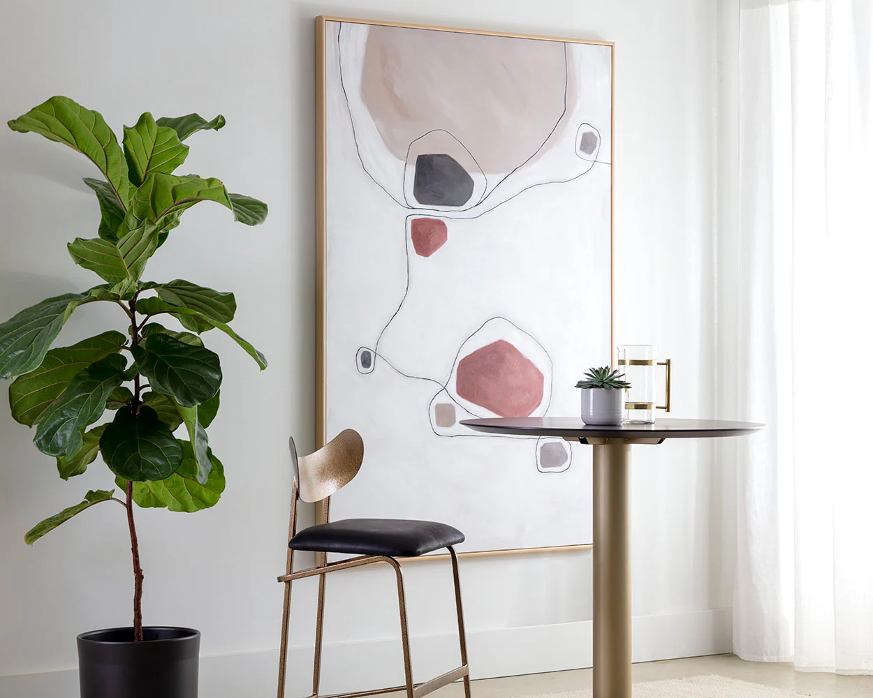 Connectivity - 72" X 48" - Natural Floater Frame - Image 2