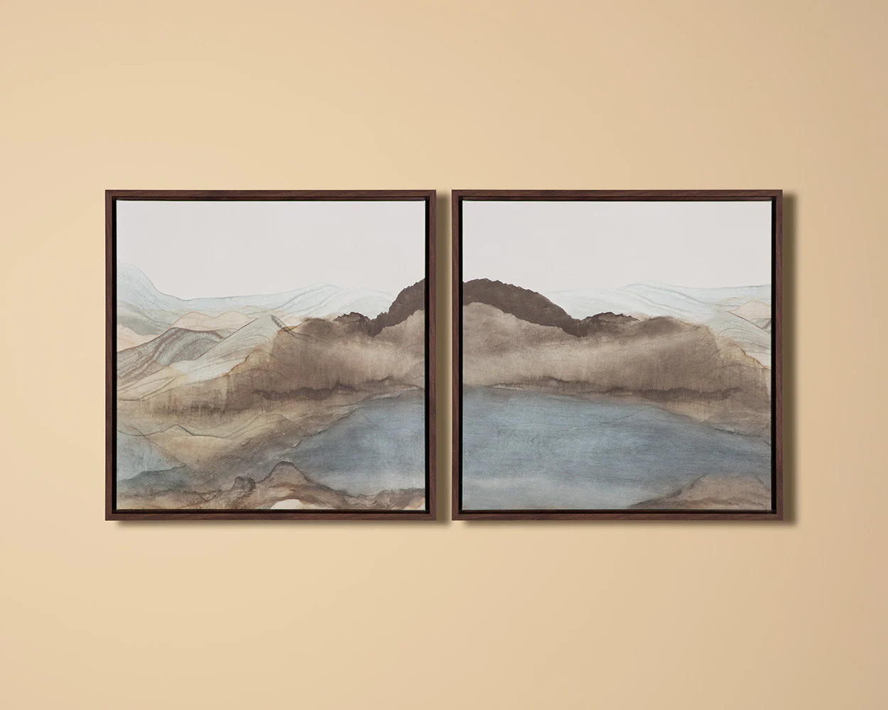 Cordillera I - 24' X 24' - Brown Floater Frame - Image 2