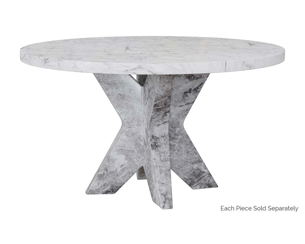 Cypher Dining Table Top - Marble Look - 55" - Image 5