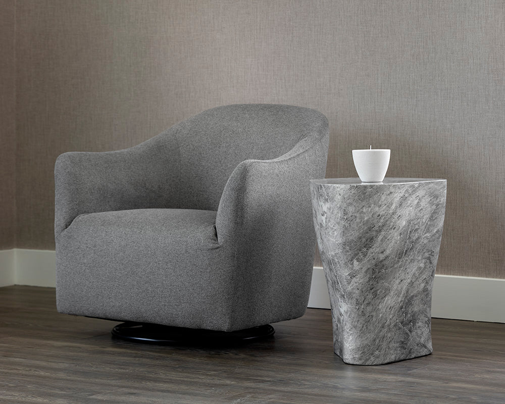 Dali End Table - Marble Look - Large - Image 2