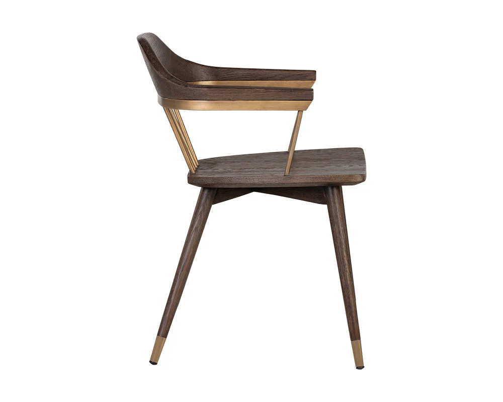 Demi Dining Chair - Distressed Brown - Image 5