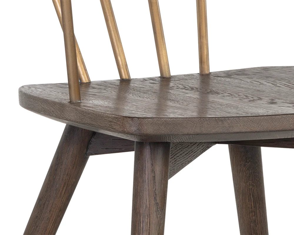 Demi Dining Chair - Distressed Brown - Image 7