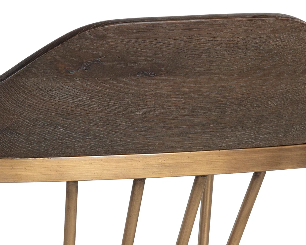 Demi Dining Chair - Distressed Brown - Image 9