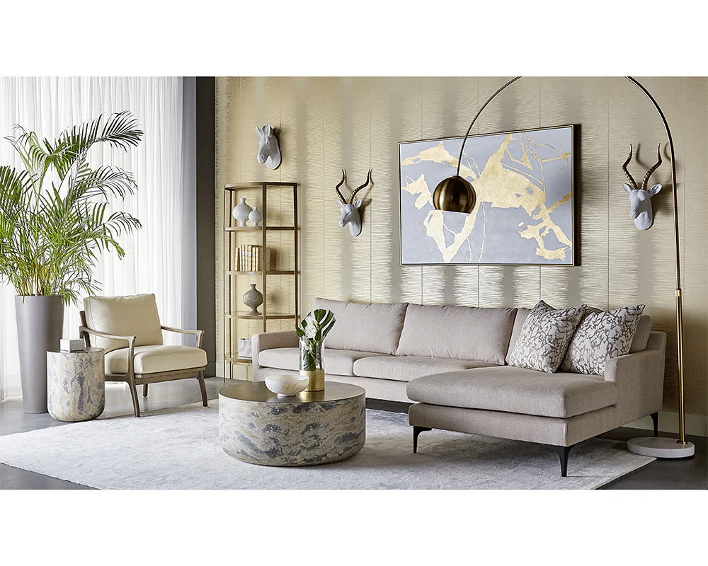 Diaz Coffee Table - Marble Look - Image 4