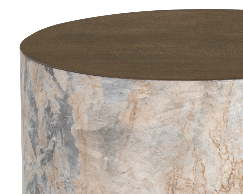 Diaz End Table - Marble Look - Image 7