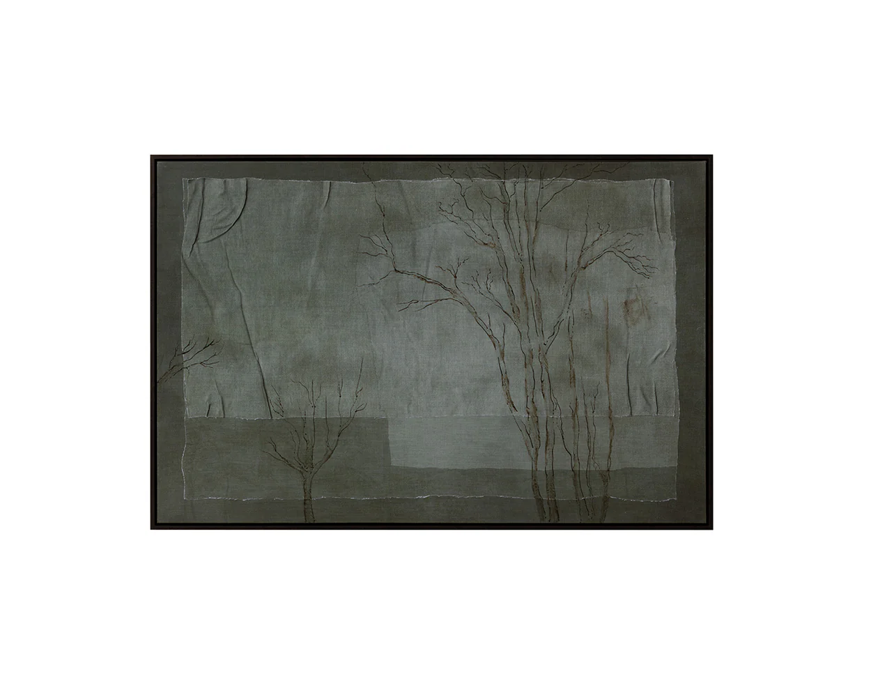 Enchanted Forest - 60" X 40" - Brown Floater Frame - Green - Image 5