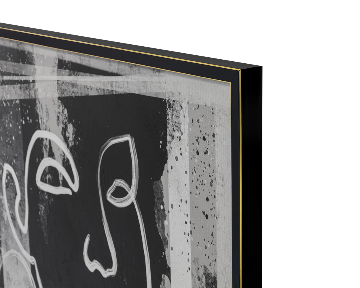Face To Face (Set Of 2) - 40" X 60" - Black Floater Frame - Image 4