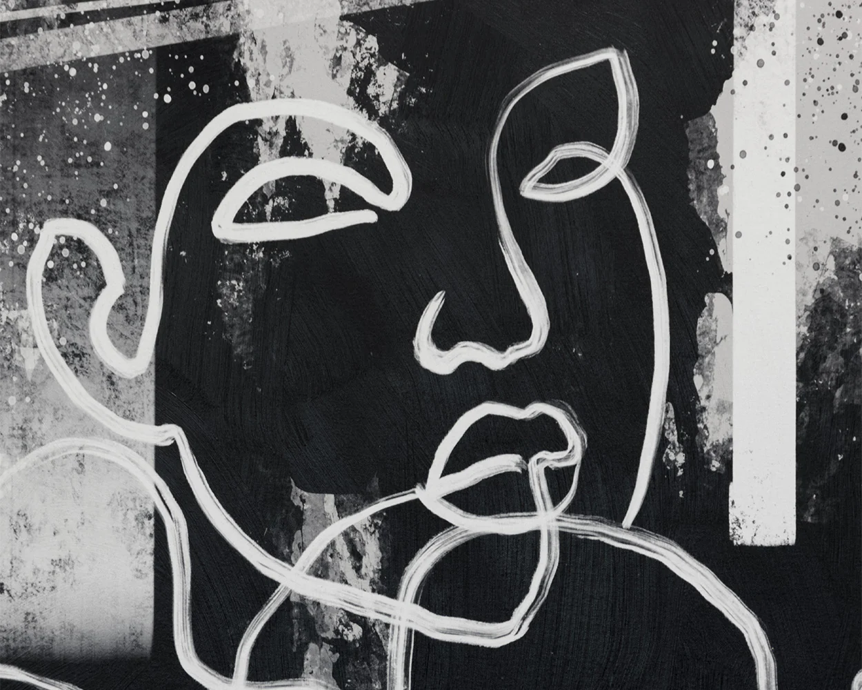 Face To Face (Set Of 2) - 40" X 60" - Black Floater Frame - Image 5